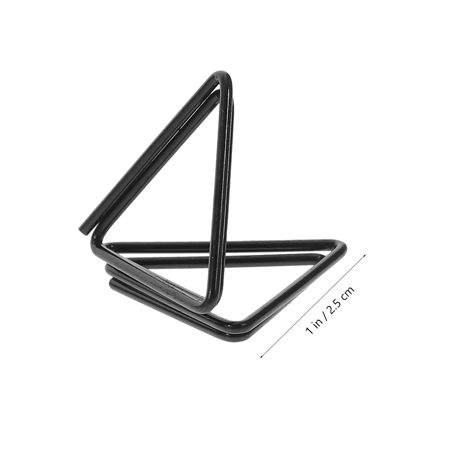 

30pcs Triangular Memo Clips Aluminum Alloy Triangle Shape Note Holders For Photos Table Number Desktop Organizer Black Large