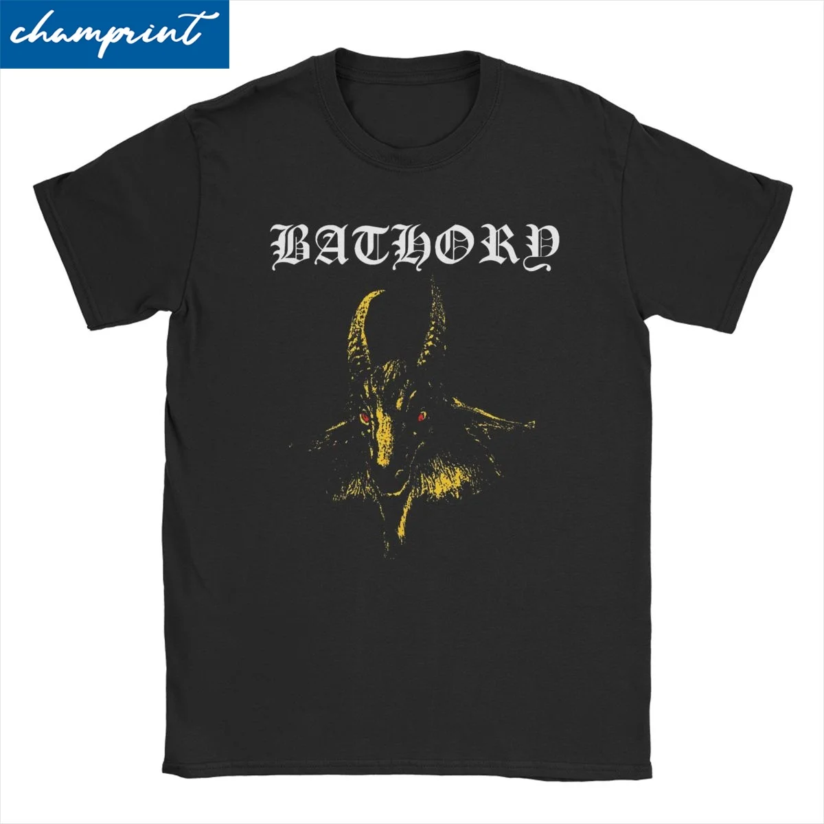 Goat Logo Black Metal Band Rock T Shirt Men Women's Pure Cotton T-Shirts Crew Neck Bathory Tees Short Sleeve Clothing Plus Size