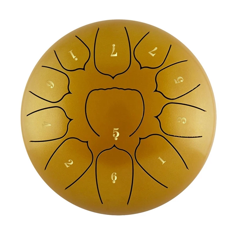 

Hot Sale 6 Inch 11 Tone Steel Tongue Drum Hand Pan Drum Drumstick Percussion Music Instrument Tambourine Drum Accessories