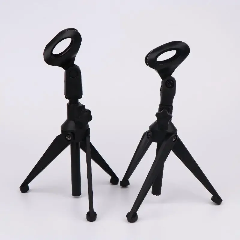 1Pcs Mini Portable Table Stand Universal Microphone Stand Desktop Tripod Adjustable Mic Clip Holder Lightweight Bracket