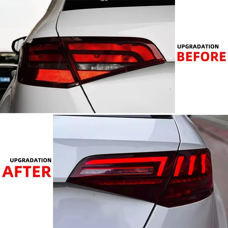 A3 Hatchback 2013-2019 Sportback Dynamic Signal LED Tail Lamp Red Lens Color Car Lights Stop Brake Reverse