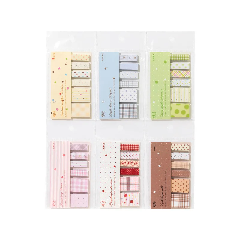 

6packs/lot Memo Pads Material Paper Light colored wish Junk Journal Scrapbooking Cards Retro Background Decoration Paper