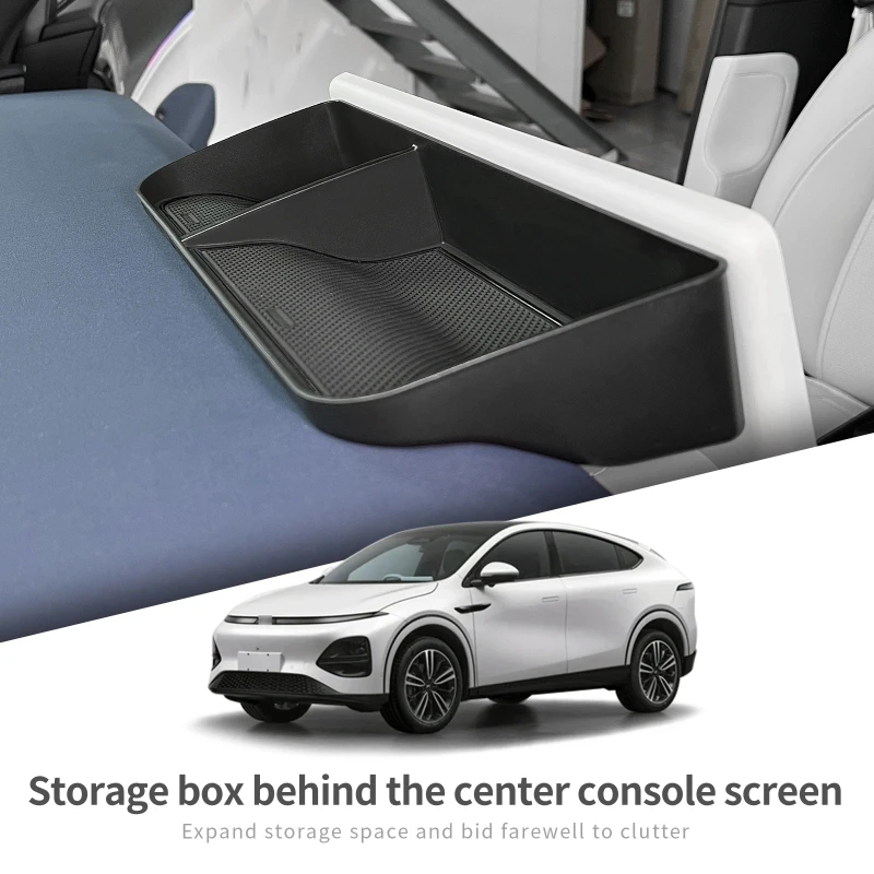

for Xpeng G6 2023 2024 Car Dashboard Tray Center Console Hidden Storage Box Behind Screen Accessories Organizer Tidying