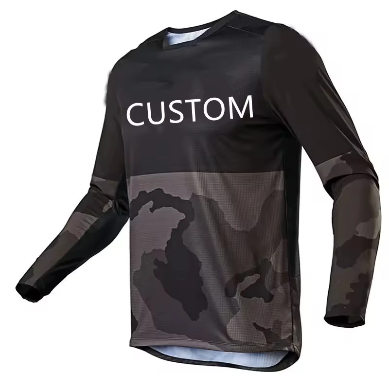 

Sun Protection Men Cycling Quick Dry Motocross Jersey Downhil Mountain Bike DH Shirt MX Motorcycle Clothing for Boys MTB T-Shirt