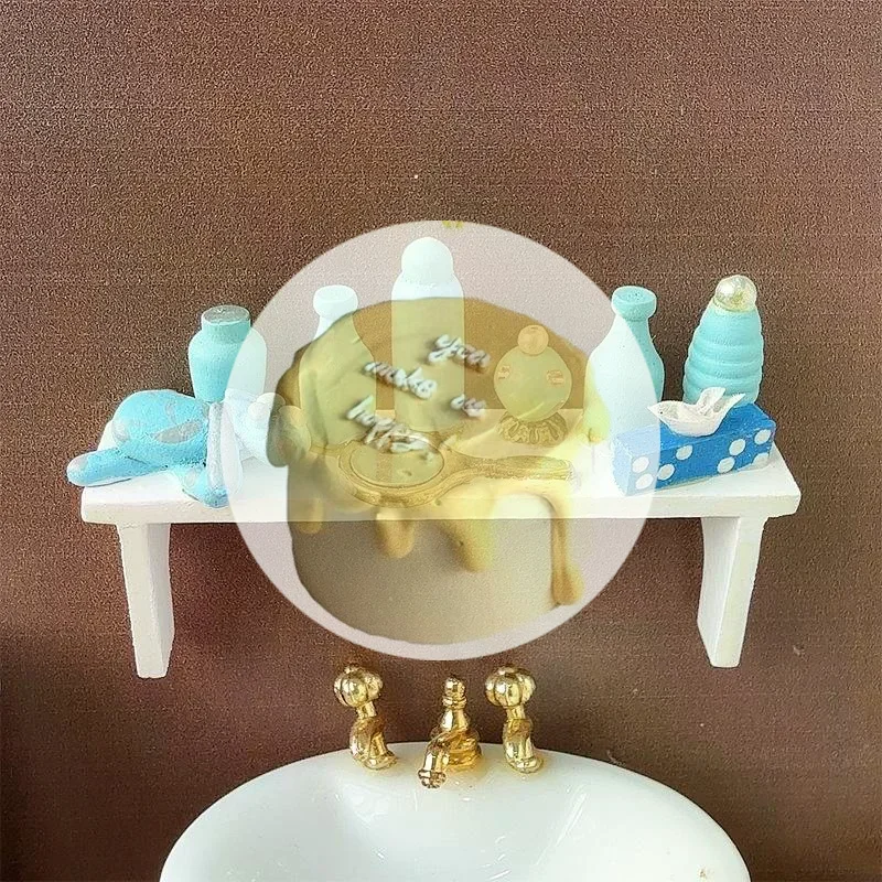 1 Pezzo 1/12 Modellino Mini Portaoggetti per Casa delle Bambole, Accessorio in Miniatura, Scaffale per Profumi, Ornamenti e Giocattoli