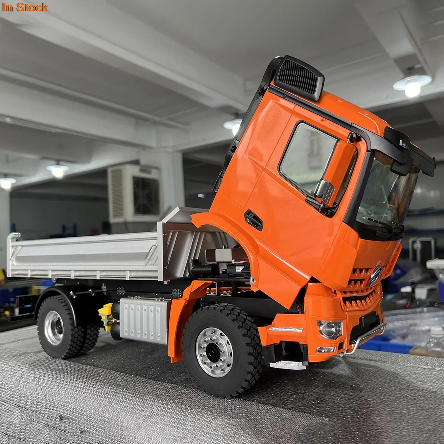 RTR Orange Kabolite K3362 1/14 RC Camion à benne basculante hydraulique, 4tage, Métal fini pour jouets, Modèle Diff, Essieux de verrouillage, Son léger