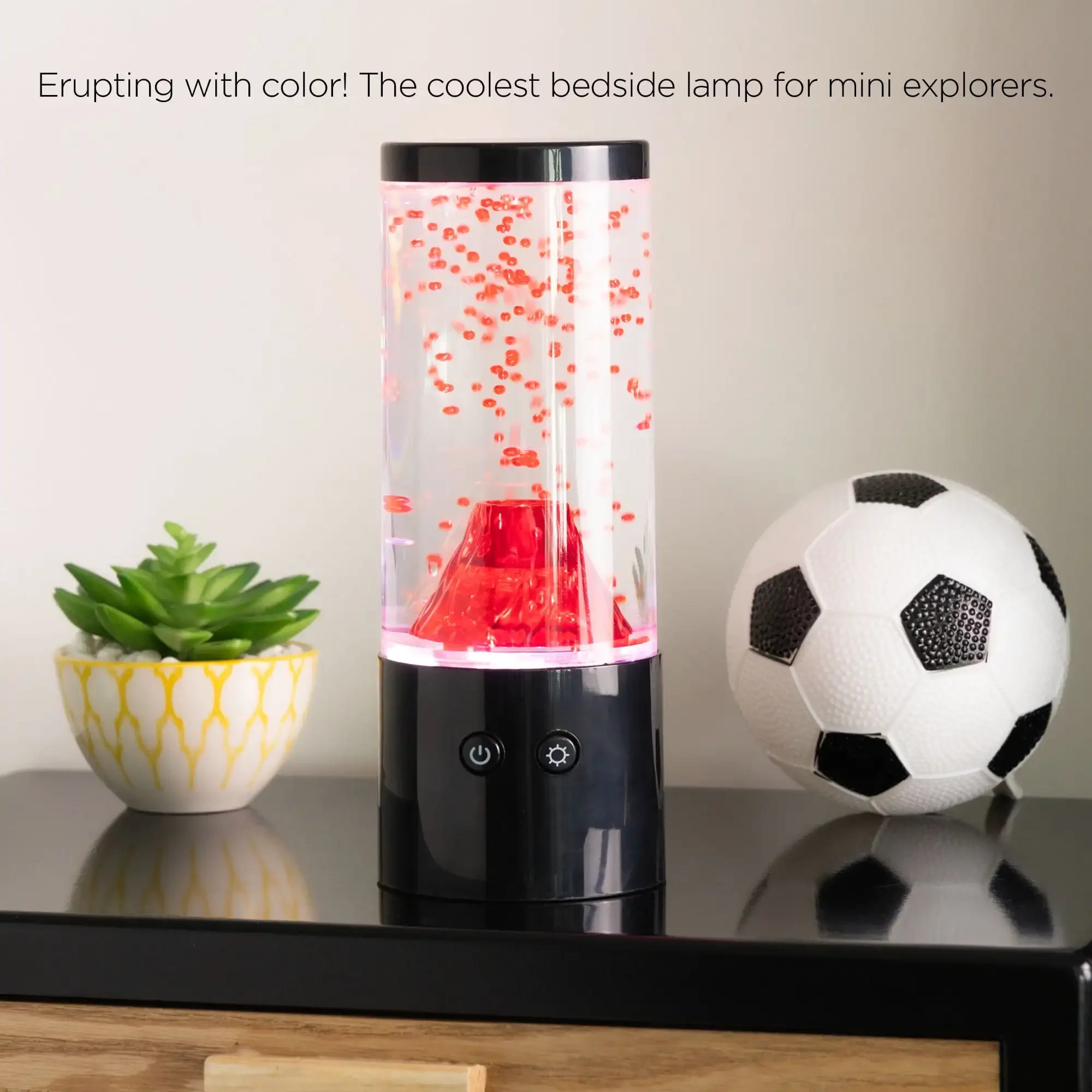 ضوء ليلي جديد بمزاج RGB Volcano LED مقاس 9 بوصات - يعمل بمنفذ USB، ومحاكاة الحركة، وصغير الحجم وخفيف الوزن #5