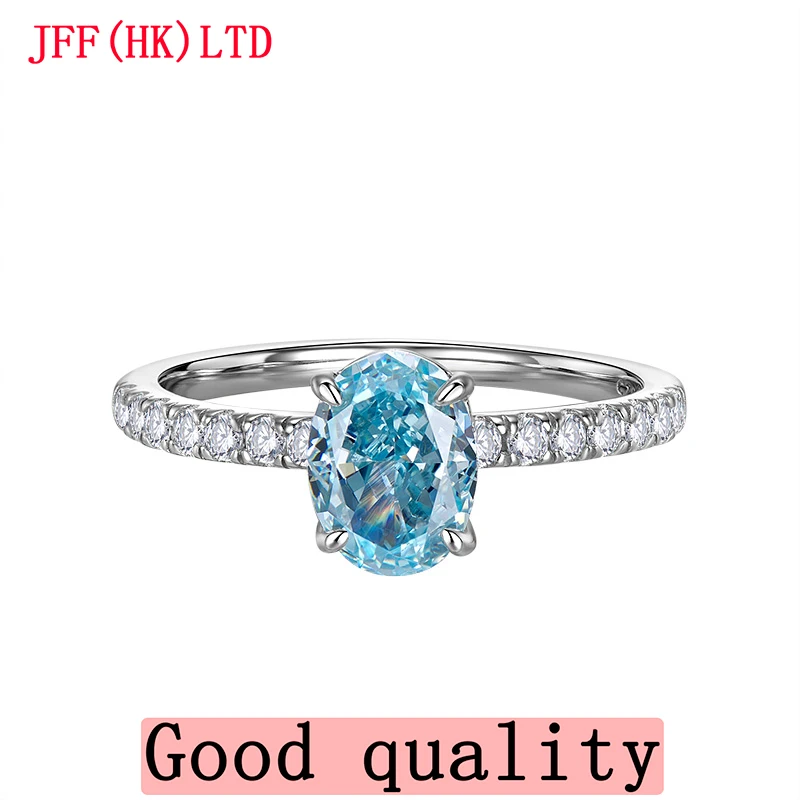 2 carat Aquamarine ring artificial gemstone 925 sterling silver 100% 18K gold 100% 9K gold ring Wedding ring