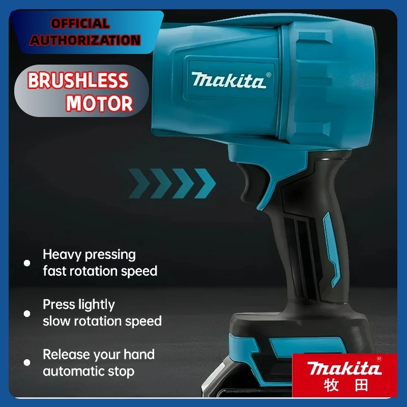 ماكيتا 30000 دورة في الدقيقة منفاخ عنيف توربو مروحة نفاثة 18 فولت منفضة هواء كهربائية سرعة الرياح توربو قابلة للشحن مع أداة تنظيف السيارة الخفيفة