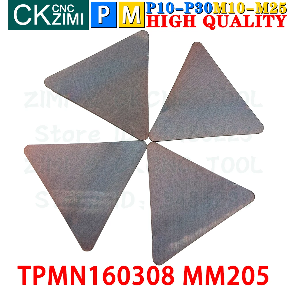 TPMN160308 MM205 TPMN 160308 Carbide Inserts Milling Inserts Tools Turning Tools CNC Metal Lathe Tools Indexable Cutting Tools