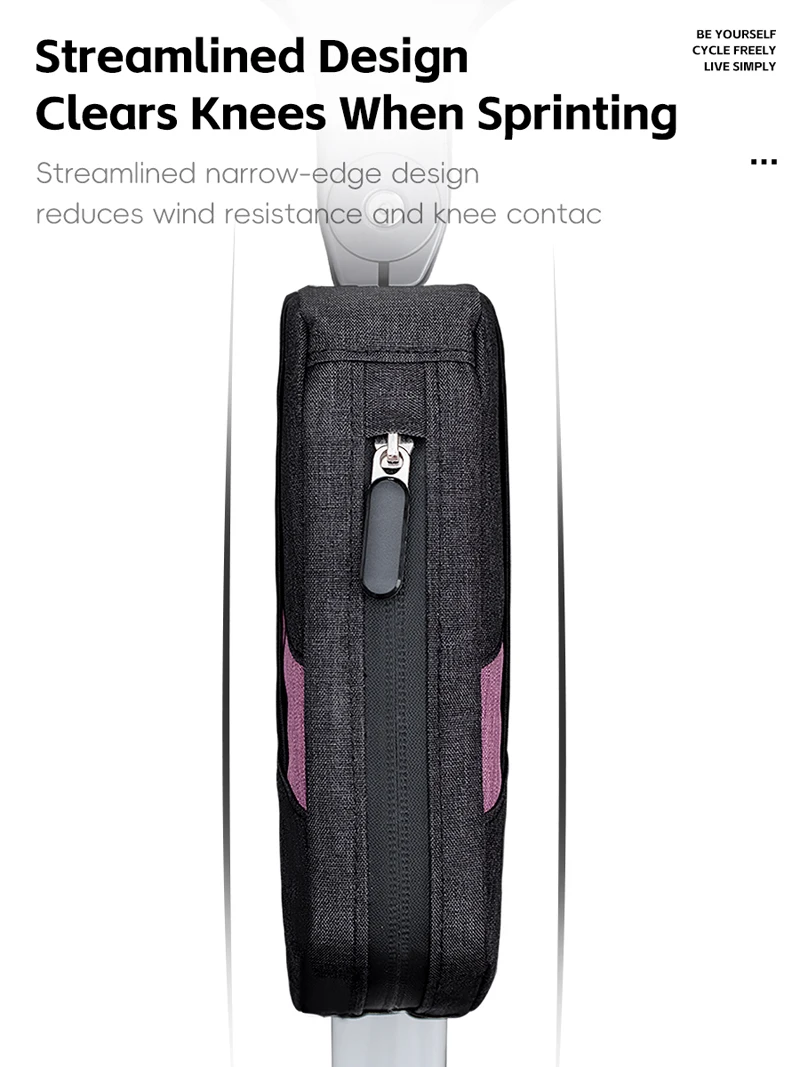 WEST BIKING Fahrrad-Oberrohrtasche 0,9L Tragbare Verschleißfeste Fahrradrahmentasche 3-Punkt-Gurt Stabile Fahrradtasche Fahrradzubehör – Detail 6