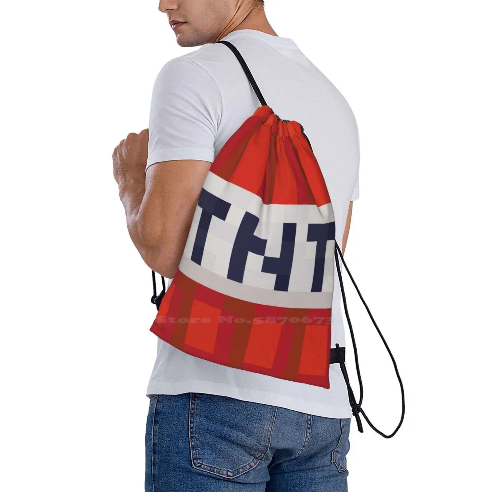 Tnt Block Fashion Travel Laptop School Backpack Bag Tnt Explosion Kids Game Children Mcpc Mcpe