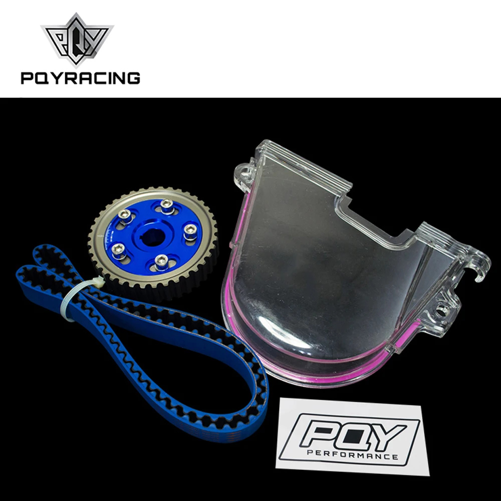 

PQY - HNBR Racing Timing Belt with Aluminum Cam Gear and Cam Cover FOR 96-00 Civic D16Z D16Y WITH STICKER