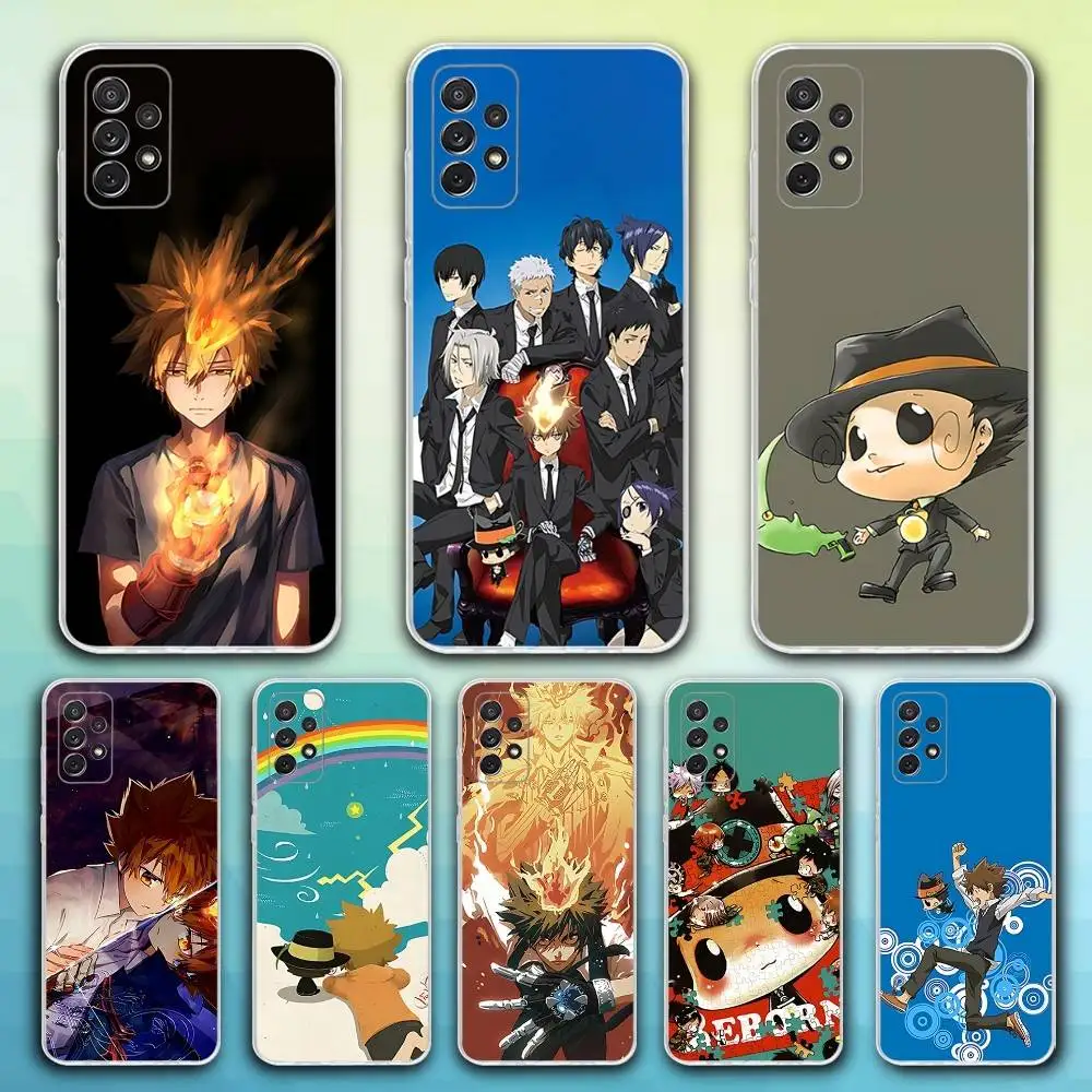 

Hitmans Anime R-Reborn Phone Case For Samsung S30,23,21,22,20, FE lite,S10,9,8,7 PIus Note20ultra Soft Transparent