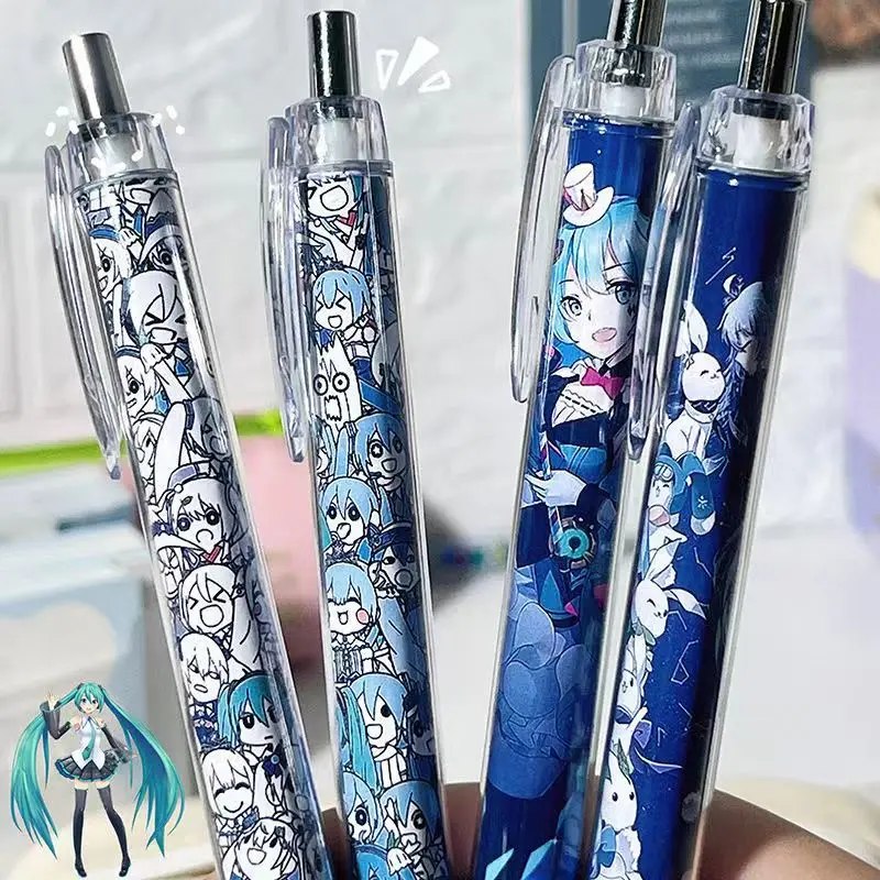 أنيمي الظاهري المغني ميكو الكرتون نمط 0.5 مللي متر الأسود هلام أقلام مكتب دراسة القرطاسية Kawaii طالب هدية عيد ميلاد #4