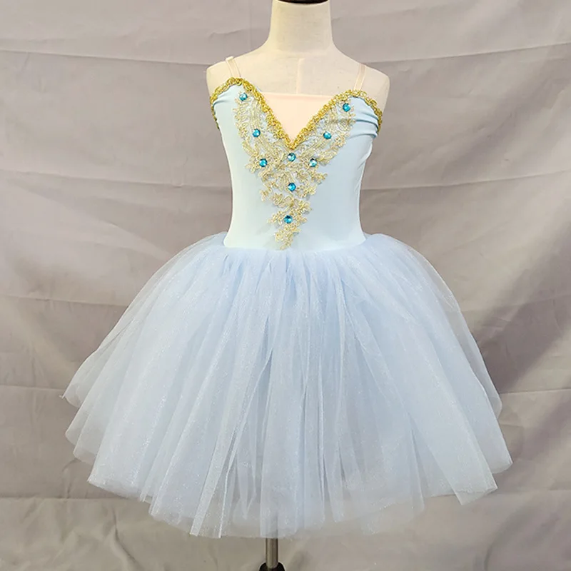 

Ballet Skirt for Girls Soft Tulle Long Dress Performance Costumes Gymnastics Leotards Ballroom Competition Dancewear Costume