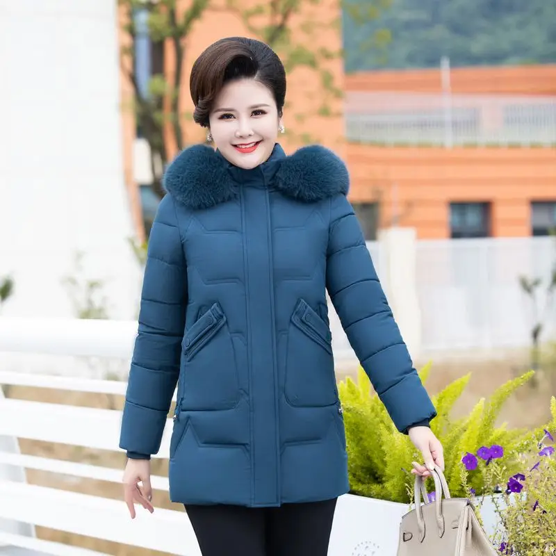 الجديد في الشتاء سترة النساء سترة الملابس معطف طويل مقنعين سترة الفراء طوق سميكة الدافئة الثلوج ارتداء مبطن سترات الموضة TS463