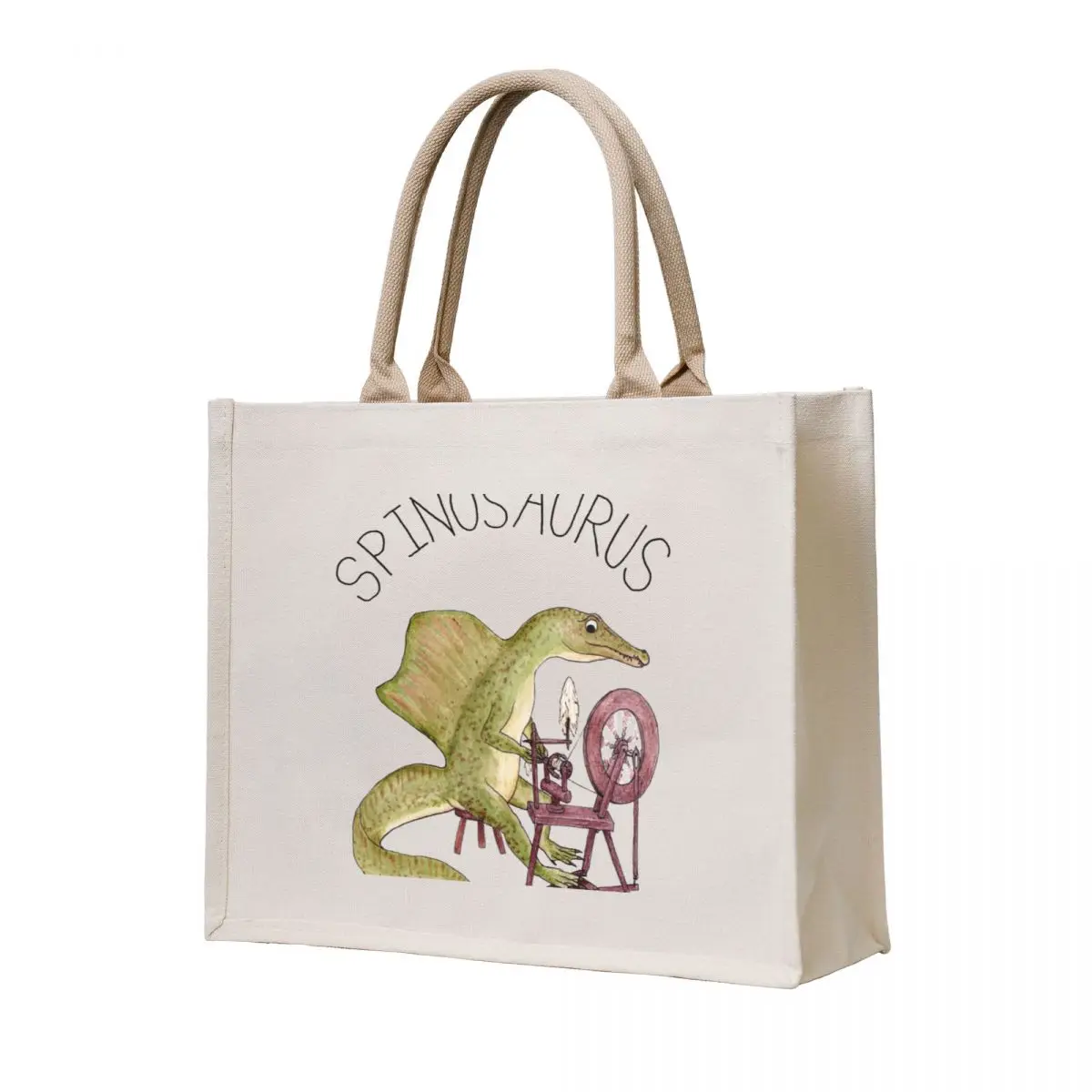 

Spinosaurus with spinning wheel Tote Bag eco pack university shopper bag free delivery bags