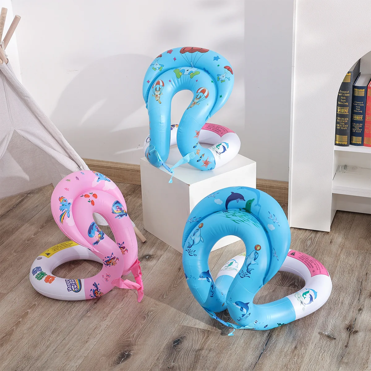 Swimming Pool Accessories Buckle Dual Airbag Inflatable Swim Jacket Swimming Ring Water Sports Kid Drifting Swimming Circle