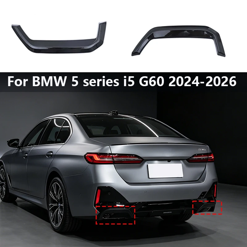 For BMW 5 Series G60 i5 2024-2025 Black Rear Lip Car Rear Bumper Diffuser Rear Splitter Spoiler Rear Lip Body Kit Accessories