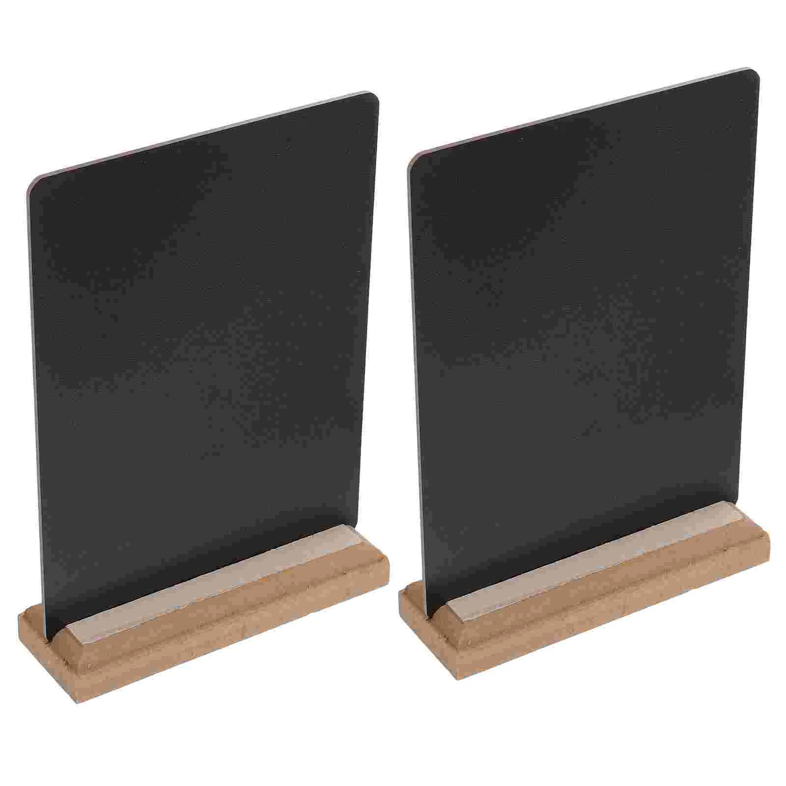 

2 Pcs Mini Blackboard Chalk Easel Sign Large Chalkboard Signage Signs Table Small