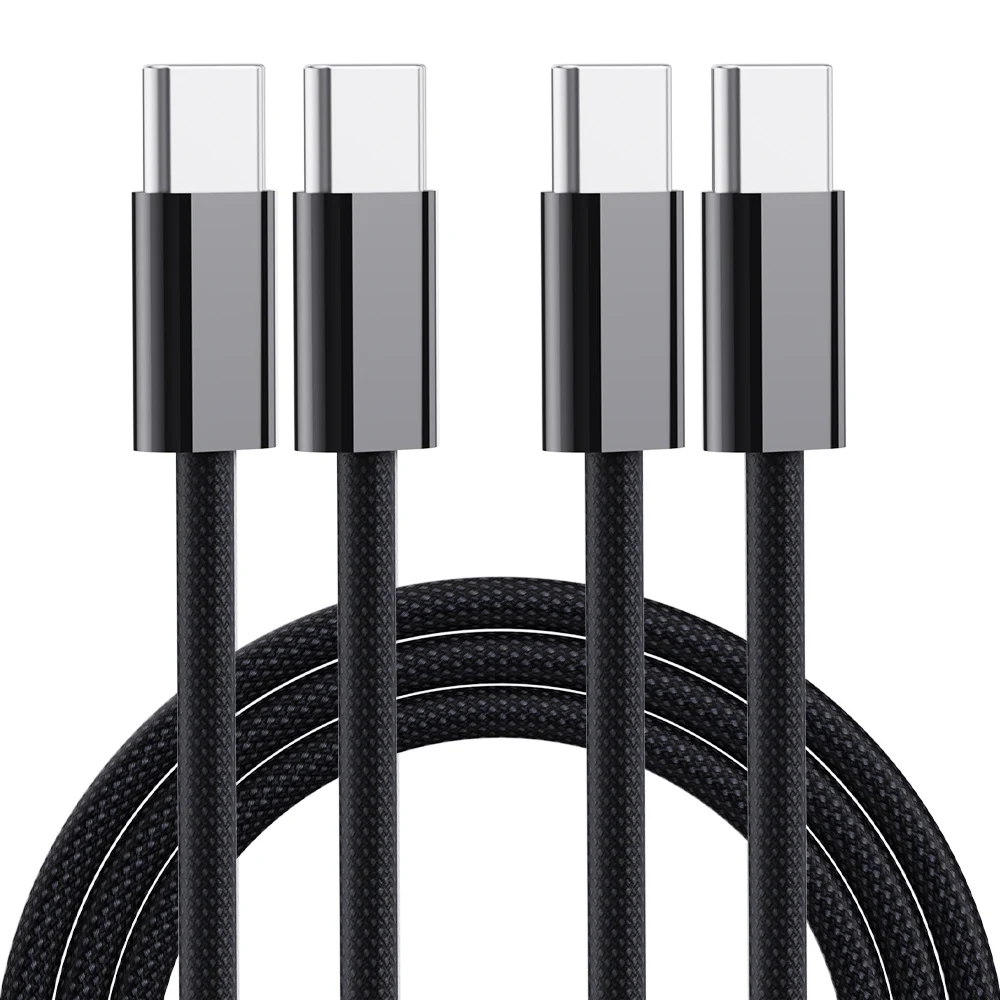 2Pack 60W USB C Cable Fast Charging Nylon Braided Type C to Type C Cable PD Quick Charge Data Cord for Samsung Galaxy MacBook P