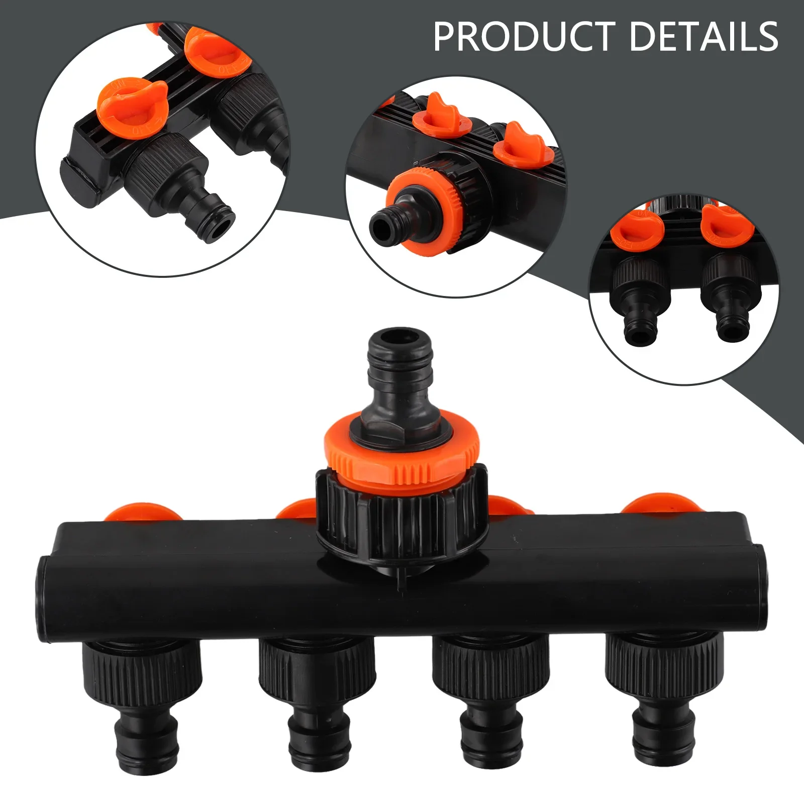 

Faucet Dispenser Garden Watering Connector Distributor Faucet 4 Way Hose Diverter With Valve Pipe Accessories Fixtures