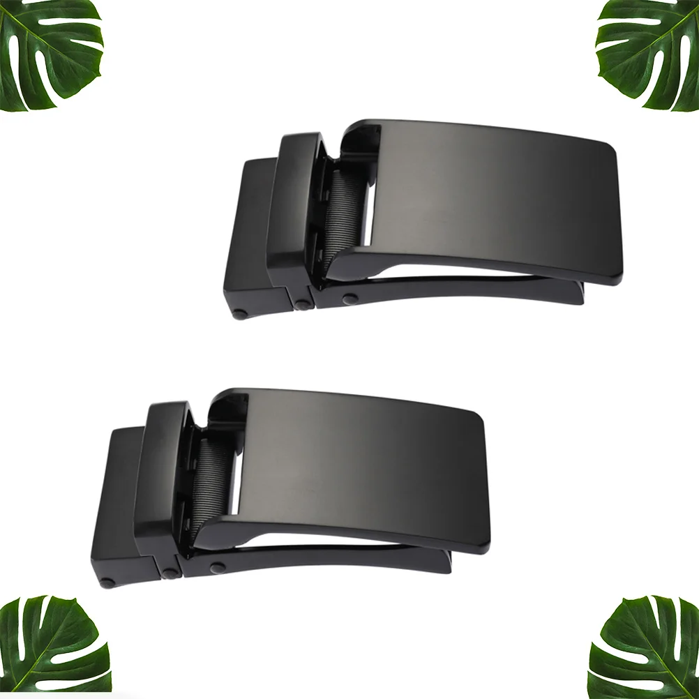 2 個合金ベルトバックル男性用自動ラチェットバックル簡単調整ビジネスメンズベルト黒交換アクセサリー役割