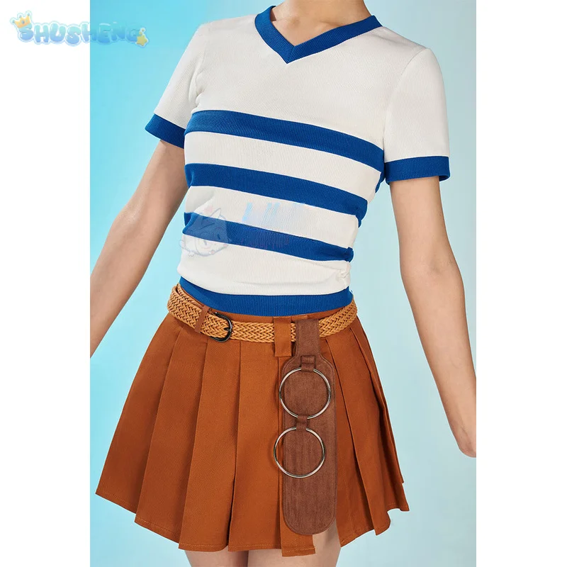 

Нами Косплей Костюм Аниме OP Cos Ежедневно Милая Униформа Футболка Юбка Хэллоуин Вечеринка Рождественский Наряд Женщины Мужчины Нами Ролевые Игры