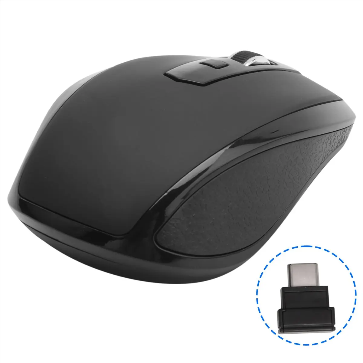 A46U Type-C 2.4Ghz Wireless Mouse Available With Usb C Receiver For Macbook Pro And Chromebook Black