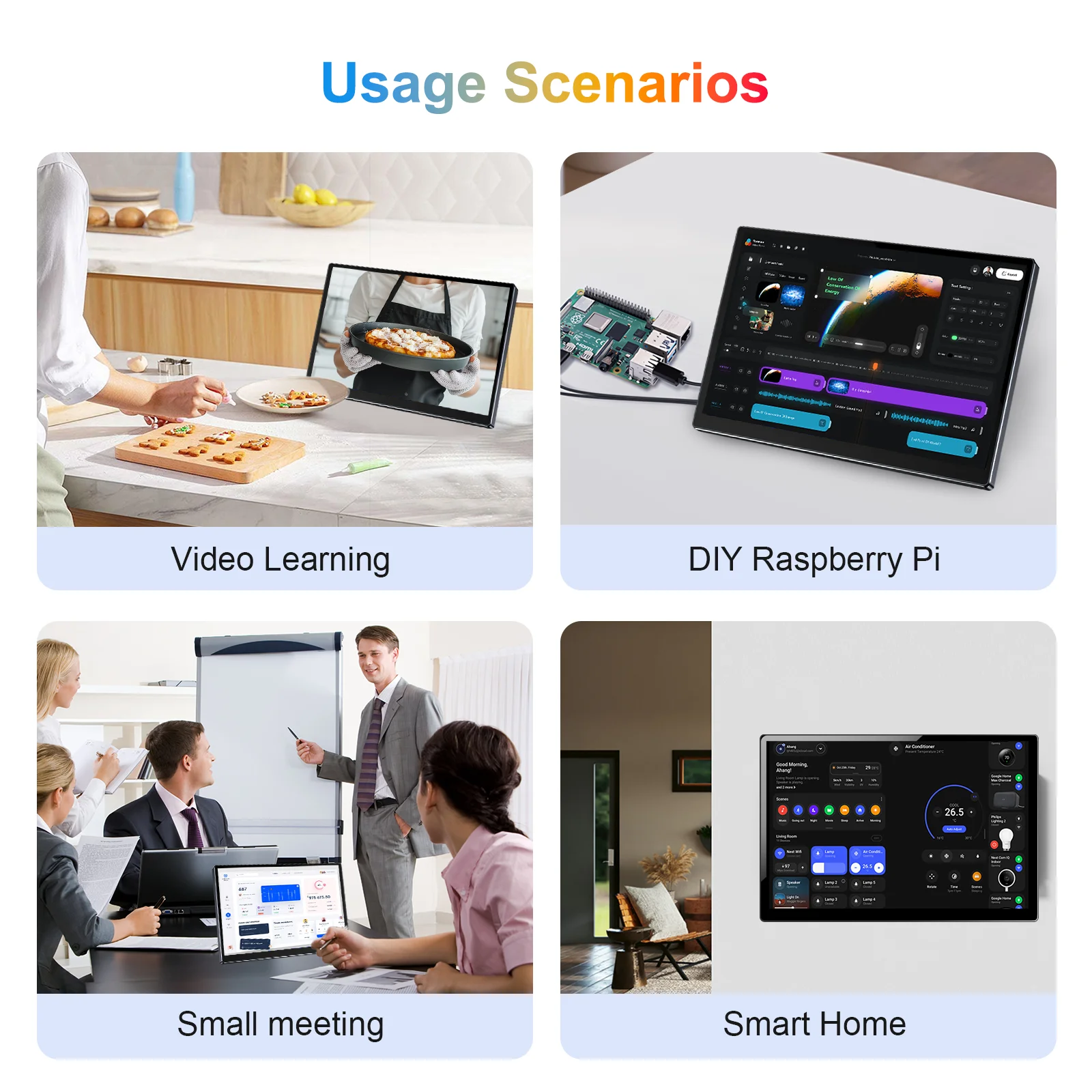14 inch Portable Touch Monitor 1920x1200 16:10 for External Second Screen CCTV Computer Car System Display with 75*75mm VESA