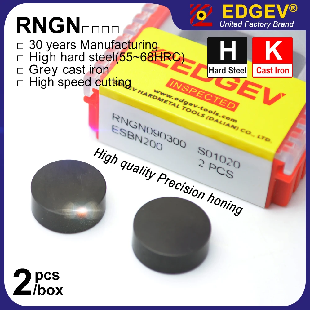 RNGN0603 RNGN0903 RNGN1203 RNGN1204 원형 CBN 인서트 PCBN 선삭 공구 CNC 선반 커터 RNGN 0904 큐빅 붕소 질화물 플레이트 2개