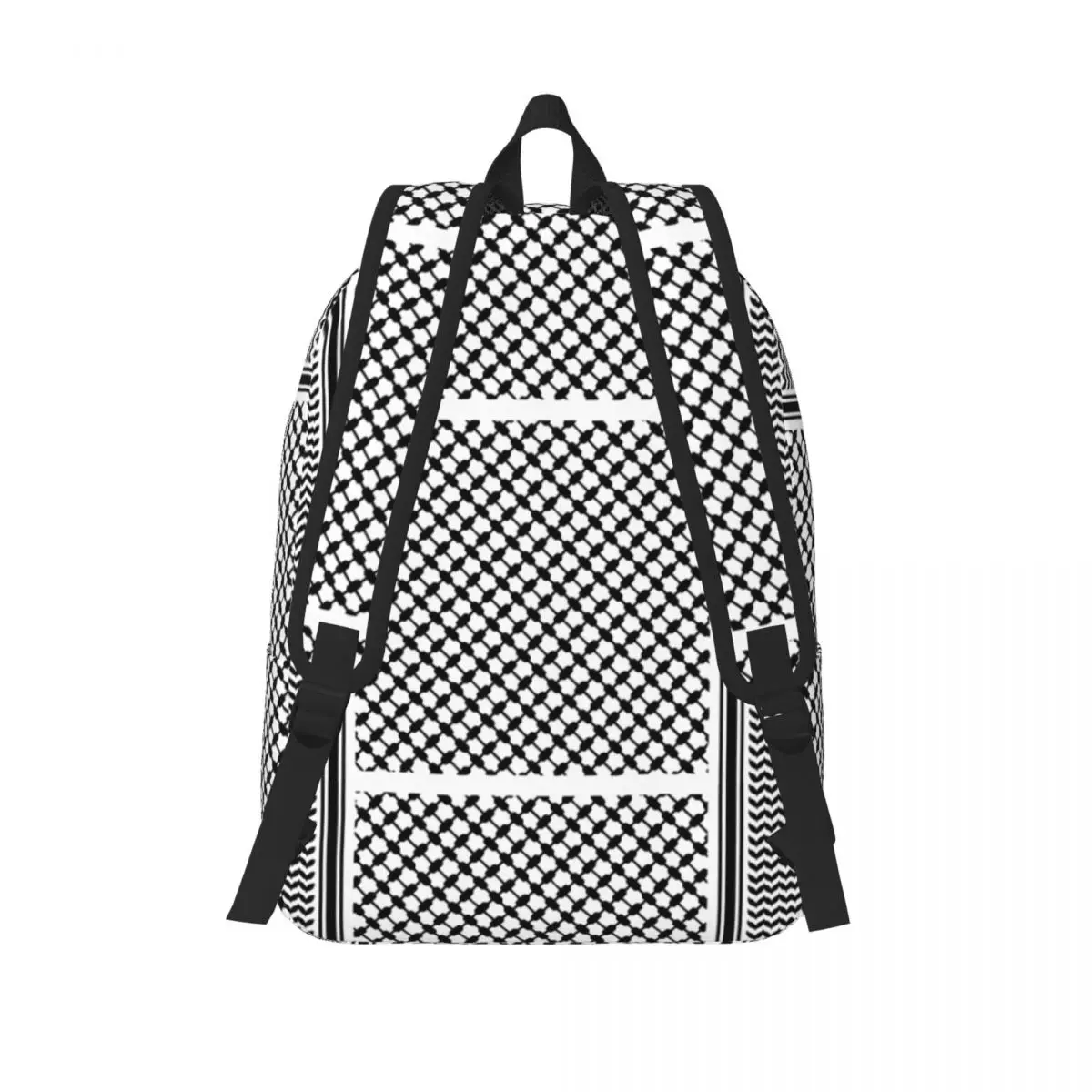 Mochila Keffiyeh árabe negra para hombres y mujeres, bolsas de lona para computadora portátil, mochila para estudiantes al aire libre, senderismo, Palestina, Árabe