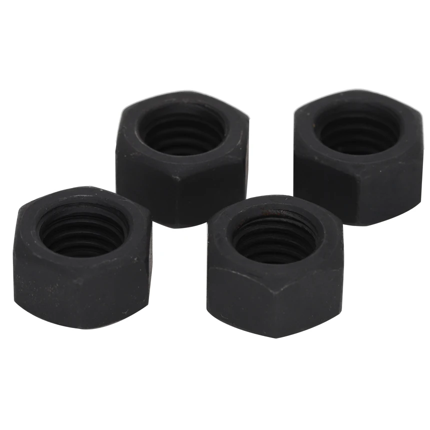 M2 M2.5 M3 M4 M5 M6 M8 M10 M12 M14 DIN934 Black Carbon Steel 8.8 Grade Full Metric Thread Hex Nuts Hexagon Nut