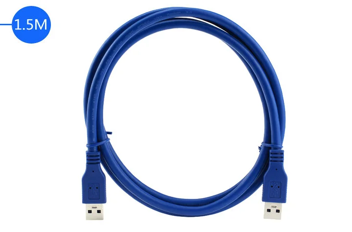 2 pcs double head usb data cable USB3.0 male to public computer tablet mobile hard disk box connecting cable A-A data cable