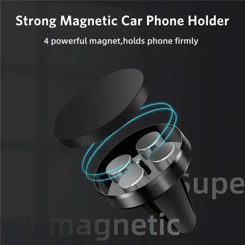 Car Air Vent Magnetic Phone Holder GPS Smartphone Stand Mount For Mag-safe iPhone 16 15 14 13 12 Pro Xiaomi Samsung Mini Stand view 5