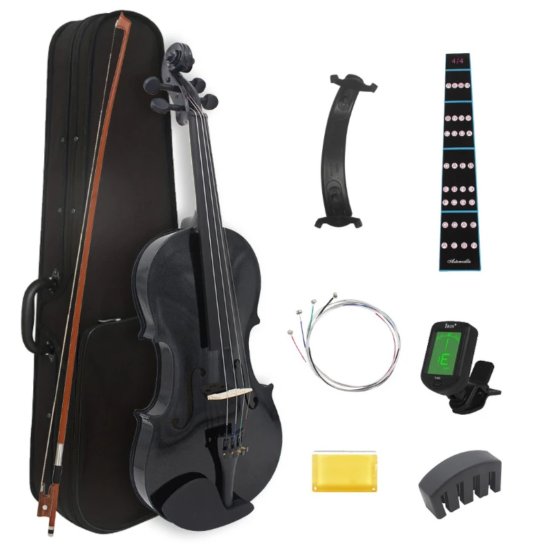 

4/4 Violin Solid Wood Universal Violin Beginners Adult Children Violins Basswood Panel Violins with Oxford Cloth Carrying Bag
