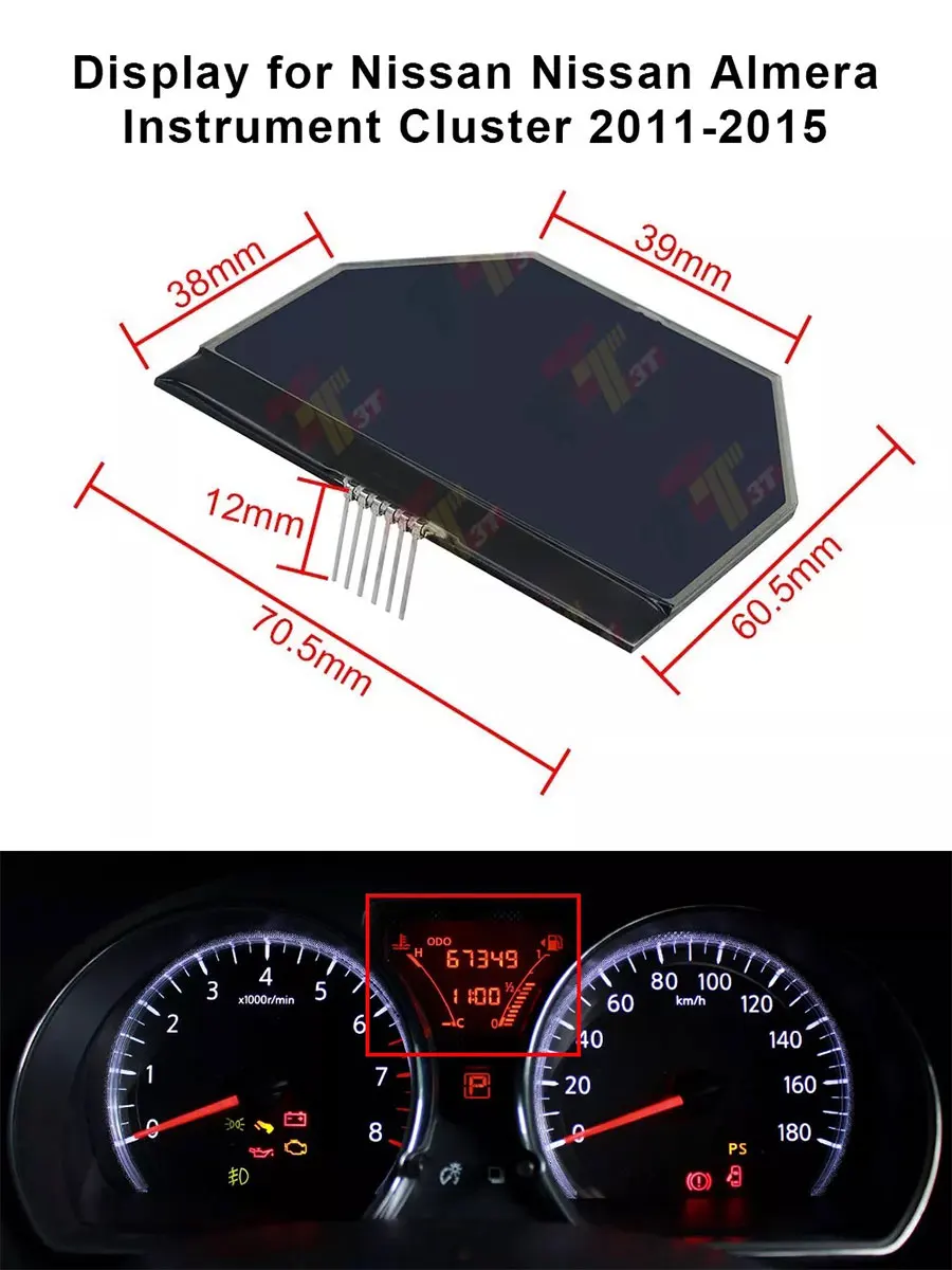 Armaturenbrett-LCD-Display für Nissan Livina Juke Sunny Versa Almera Instrumentencluster-Ersatz – Detail 2