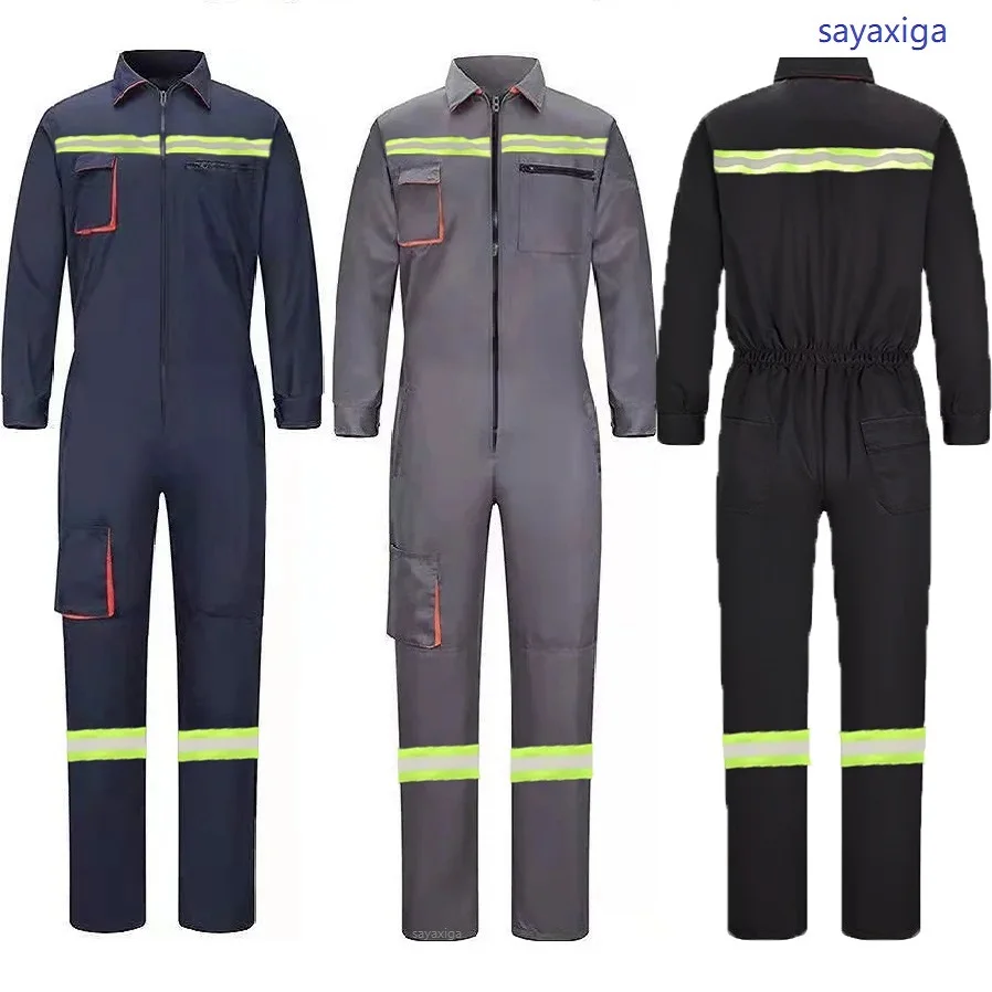 Work Overall Tooling Uniforms Men Hi Vis Safety Working Coverall Welding Suit Car Repair Workshop Jumpsuit Mechanic Work Clothes