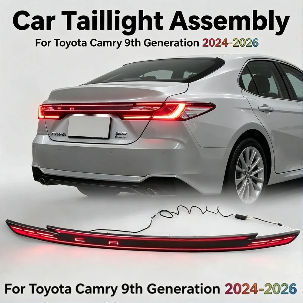 Car Taillight Assembly Plug Play for Toyota Camry 9th Generation 2024-2026 Rear Taillights Running Lights Turn Signals Body kits