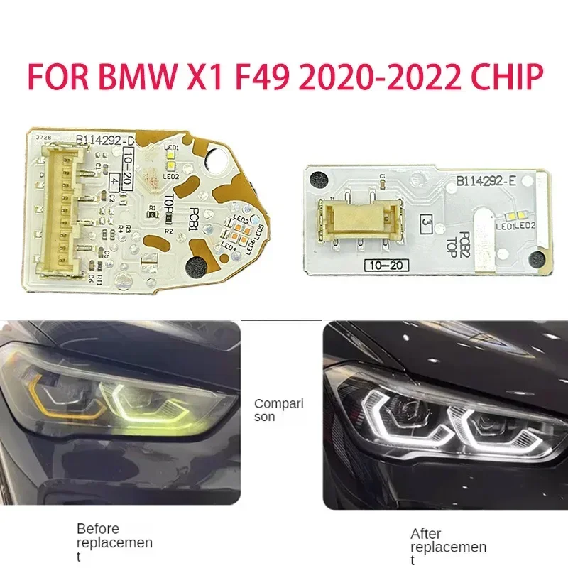 White Angel Eyes do BMW X1 F49 2020-2022 Car HeadAngel Eyess DRL Chip Ballast Chip Circuit Board Angel Eyes Source Board Chip