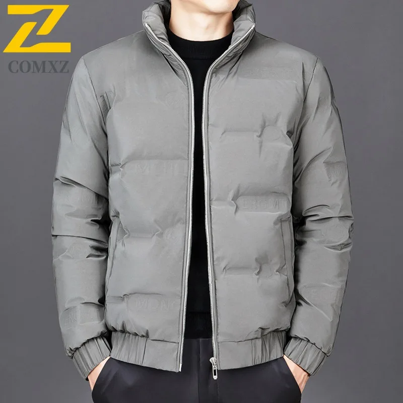 COMXZ Cotton Padded Jacket Premium Thick Warm Business Stylish Travel Padding Coat Snowy Cold Proof Down Jacket Men's Clothing