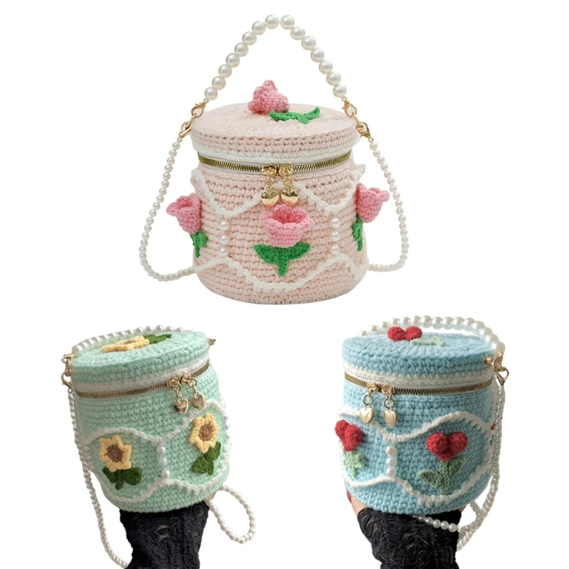 

Crochet Bucket Bag Crossbody Bucket Bag Beach Bag Handbag Purse Shoulder Bag Crossbody Purse for Girl Dating Travel