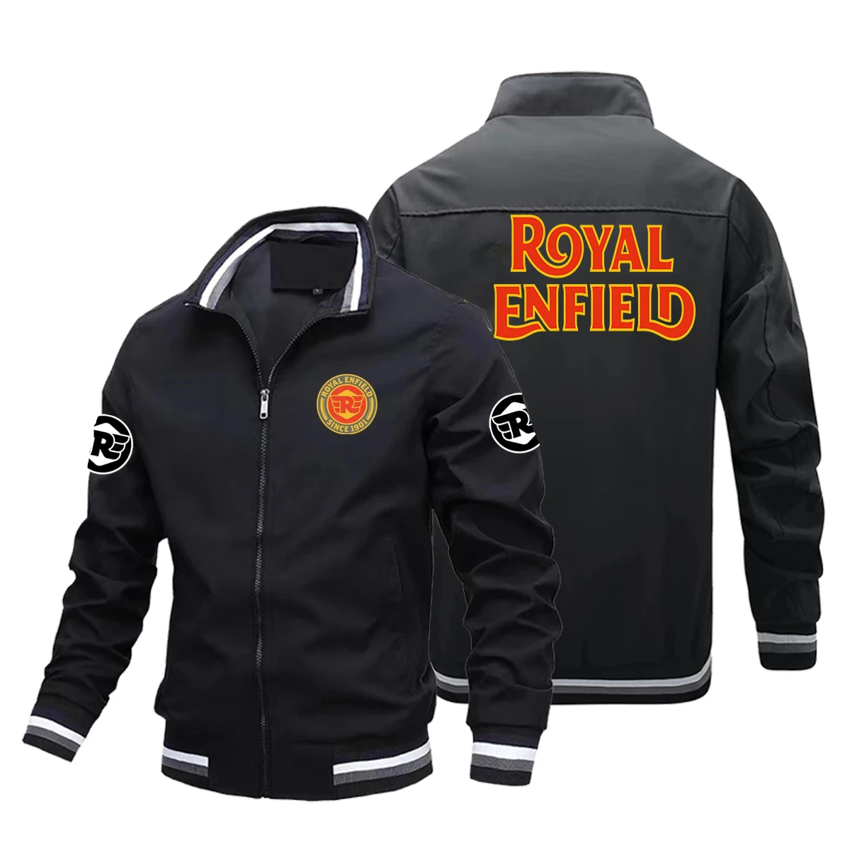 Mode Herren jacke Royal Enfield bedruckte Herren Motorrad jacke Outdoor wind dichte Radsport Herren Top lose Herren bekleidung