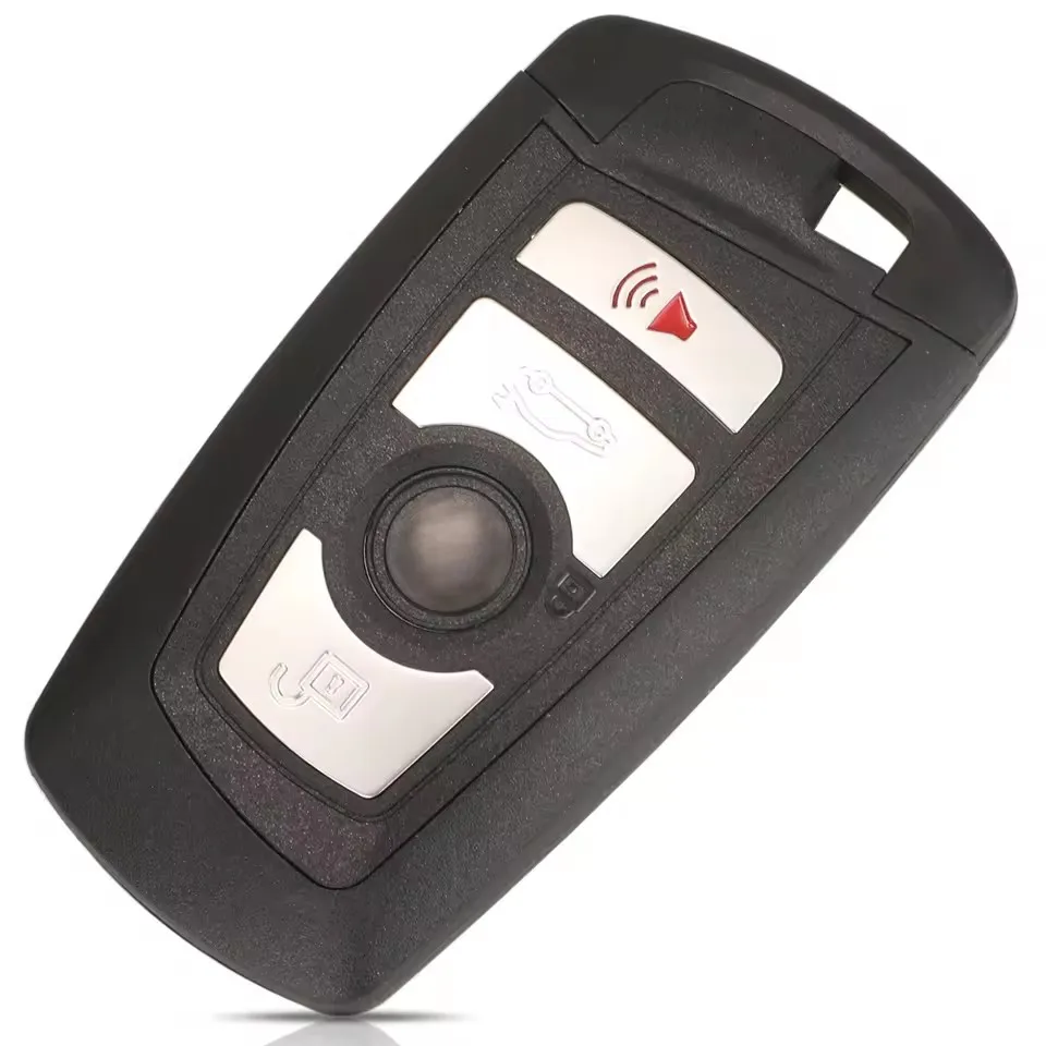 Keycase suitable for BMW 4 key 3 series 5 series F card intelligent remote control car key case replacement shell, red horn butt