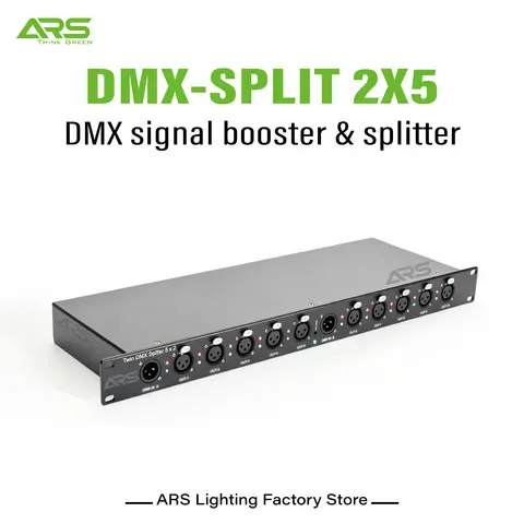 10 Way Isolated DMX512 signal splitter Distributor booster Amplifier Lighting Controller for Stage Theater DJ Disco lights