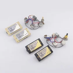 1 Set  Original Genuine Epi Standard PRO Electric Guitar Alnico Humbucker Pickup  Nickel / Gold Cover