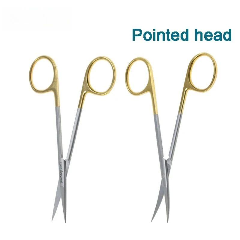 Stainless Steel Autoclavable Tissue Scissors Straight Curved Pointed Scissors 10cm/11cm/12.5cm/14cm