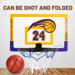 Foldable basketball stand shooting home indoor and outdoor children's basketball stand wall mounted silent no need to drill hole