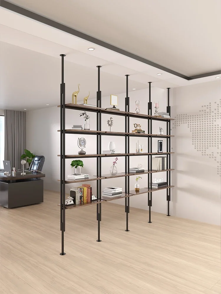 Modern Minimalist Bookshelf Office Full Wall Bookcase Shelf Club Multi-layer Display Shelf Top Upright Partition Display Shelf